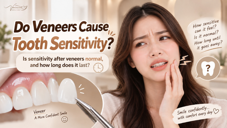 Tooth sensitivity after Ceramic Veneers and sensitivity to cold