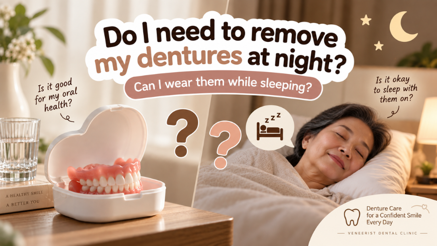 Should you remove dentures at night and how to care for removable dentures before sleeping