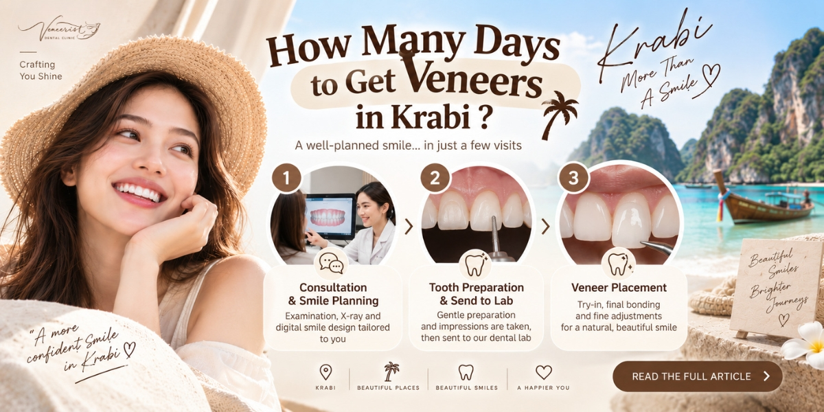 Veneers in Krabi treatment timeline for international patients