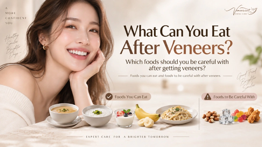 What can you eat after Ceramic Veneers and which foods should be eaten with care