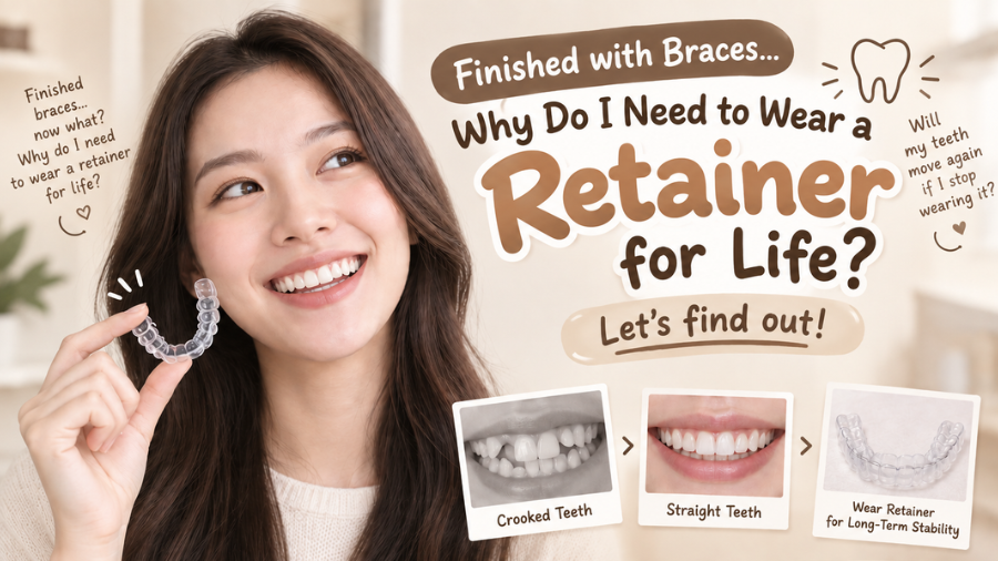 Why you need to wear a retainer for life after braces to help maintain tooth alignment
