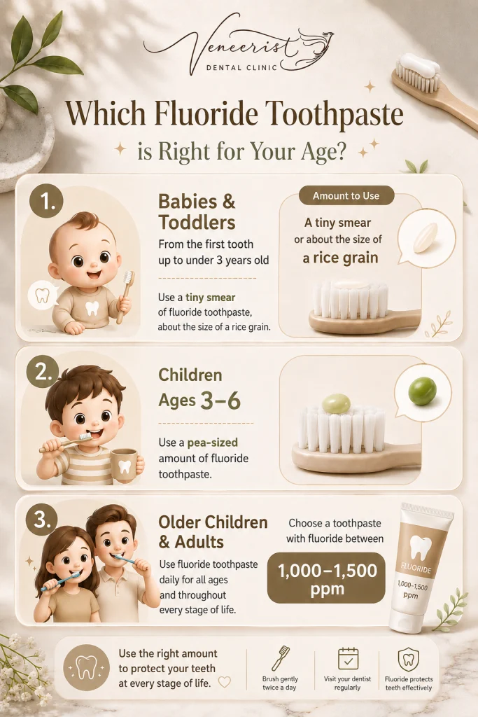 Fluoride toothpaste amount by age veneerist.