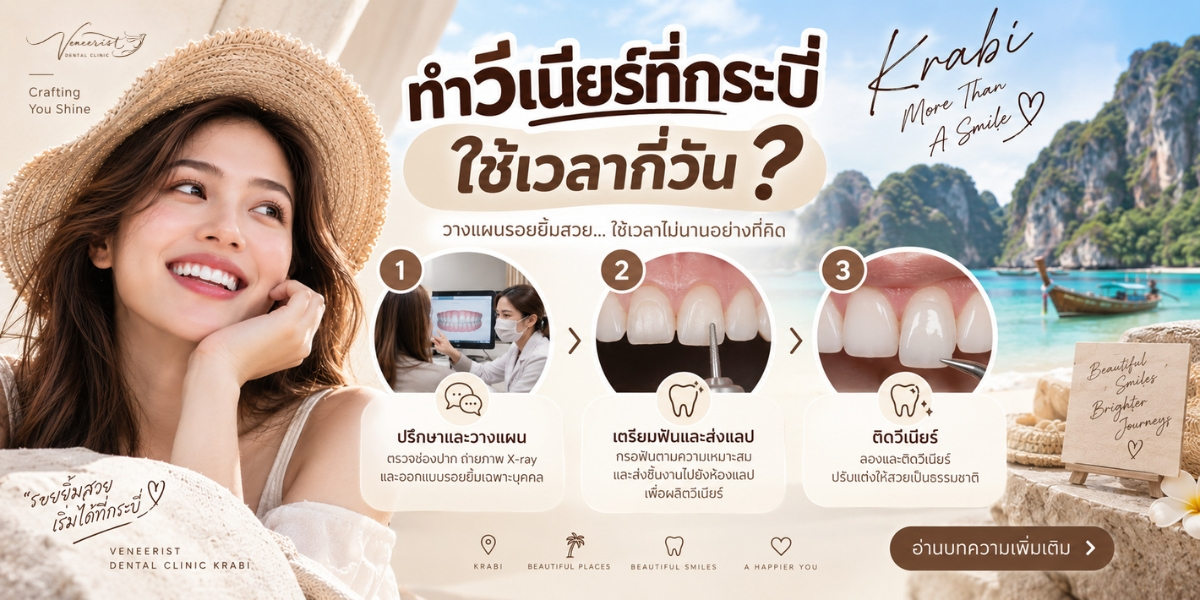ทำวีเนียร์ที่กระบี่ใช้เวลากี่วัน ขั้นตอนและระยะเวลาการทำ Ceramic Veneers ที่ Veneerist Dental Clinic